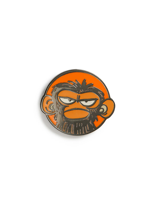 Grumpy Monkey Enamel Pin