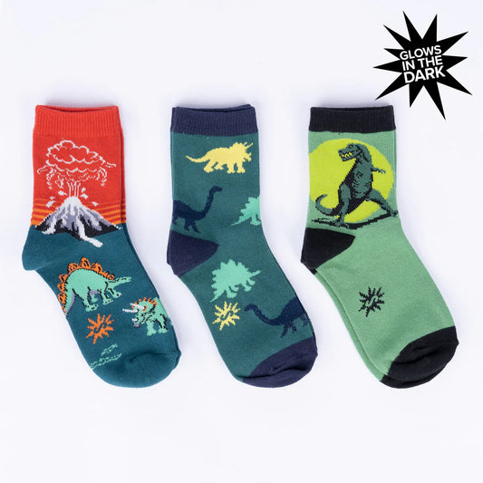 Dinosaur Days Youth Crew Socks (3-Pack)