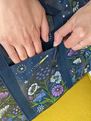 Starry Garden Shoulder Tote