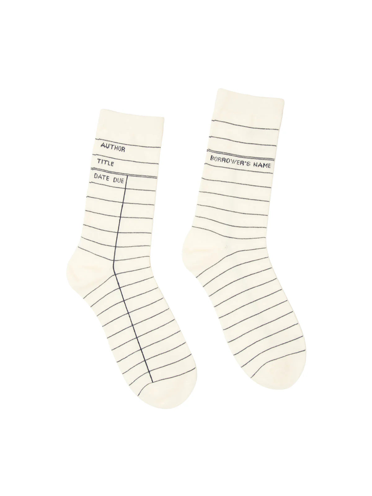 Library Card Socks