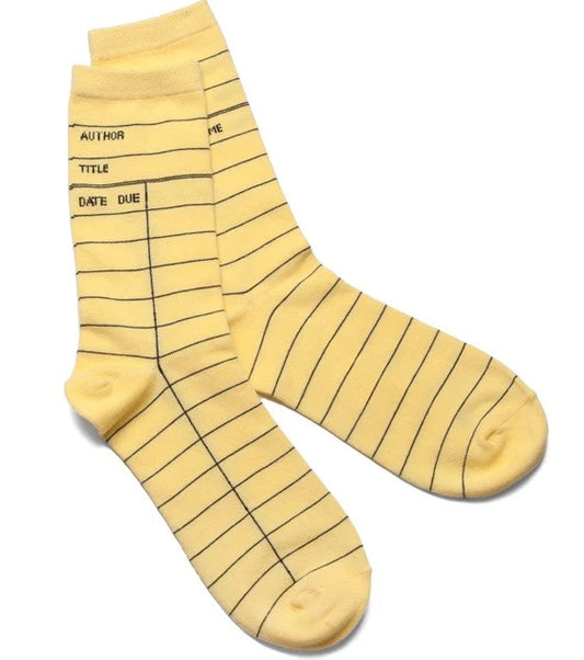 Library Card Socks