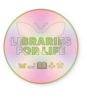 Libraries for Life - Holographic Vinyl Laptop Sticker