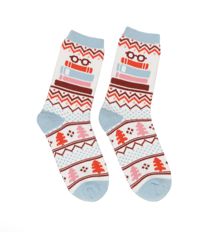 TBR Book Stack Cozy Sock
