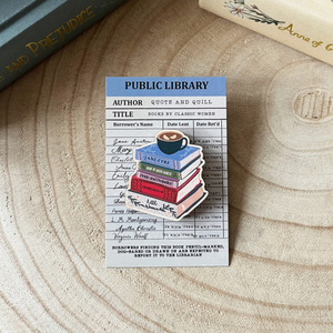 Books By Classic Women Wooden Pin