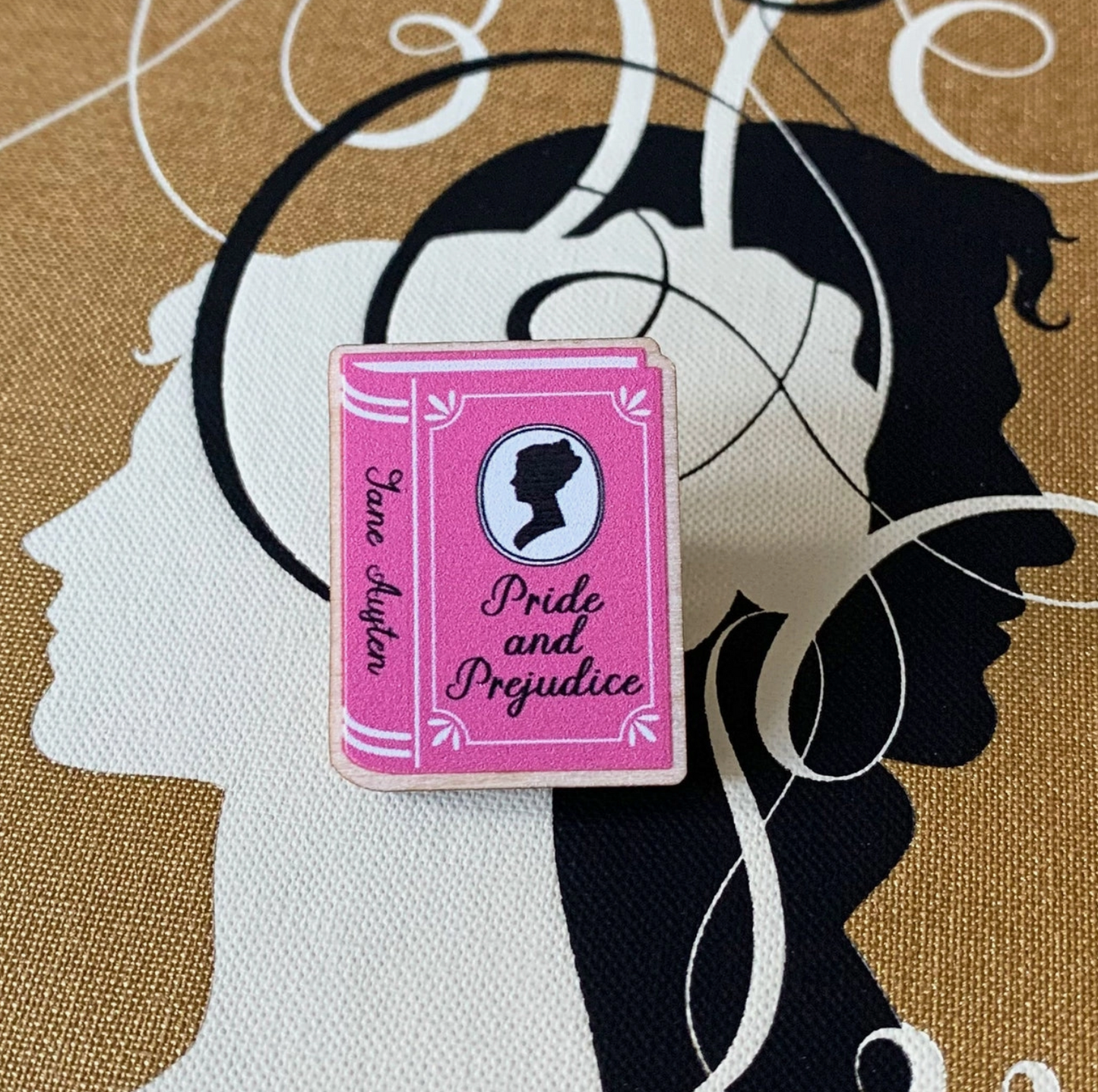 Pride and Prejudice Book Wooden Pin