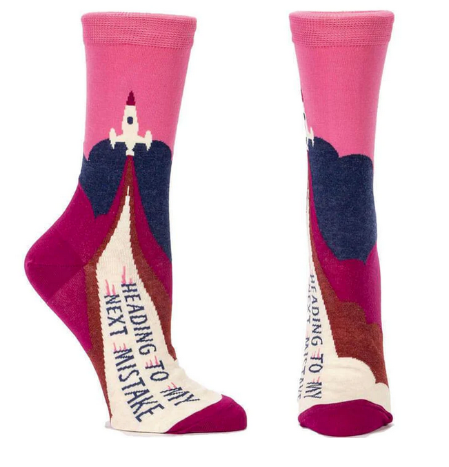Heading To My Next Mistake W-Crew Socks