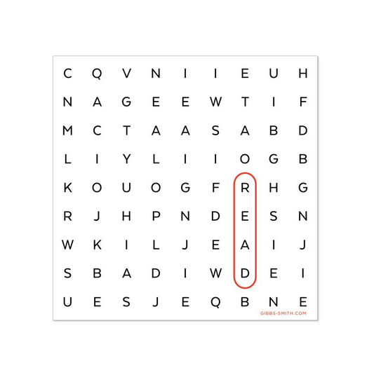 Word Search Vinyl Sticker
