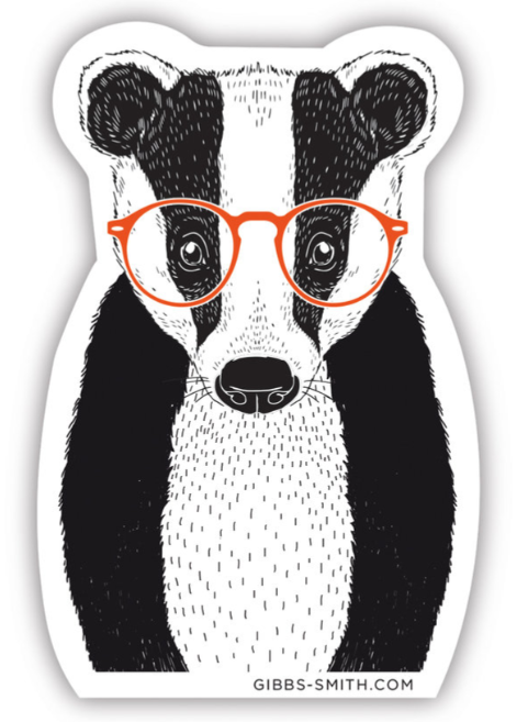 Book Badger Vinyl Sticker