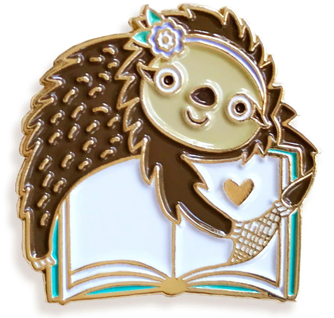 Book Lover Sloth Enamel Pin