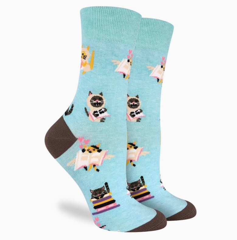 Reading Cats Socks