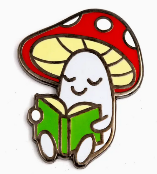 Reading Mushroom Enamel Pin