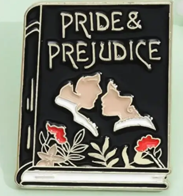 Pride and Prejudice Book Cover Enamel Pin