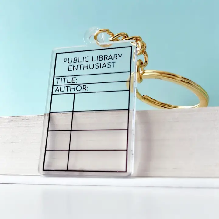 Library Car Keychains Transparent Library Enthusiast Keychain – The Library Marketplace