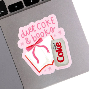 Diet Coke & Books Decal Sticker