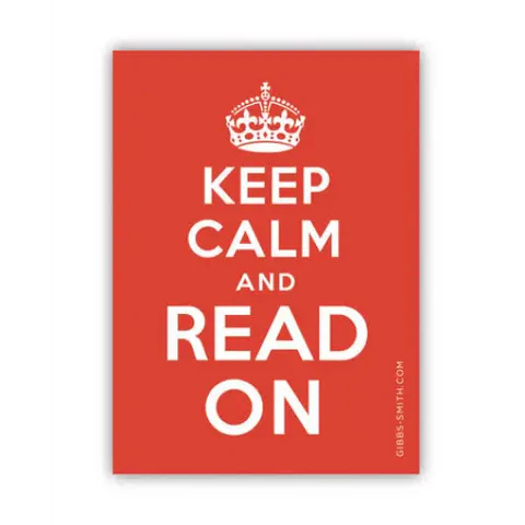 Keep Calm and Read On Vinyl Sticker