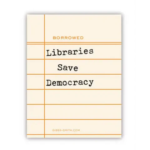 Libraries Save Democracy Vinyl Sticker