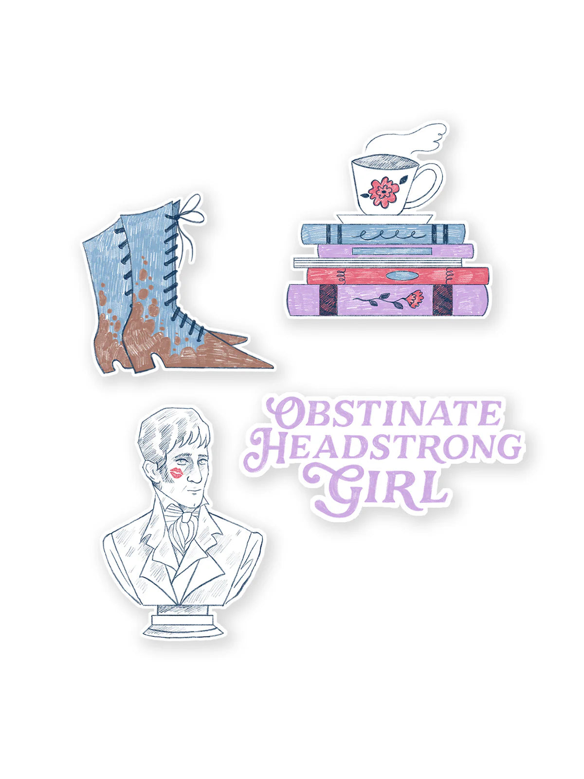 Pride and Prejudice Stickers - Set of 4