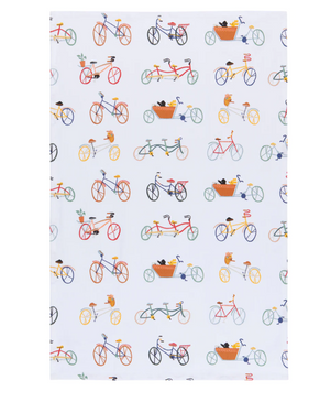 Ride On Printed Cotton Dishtowel