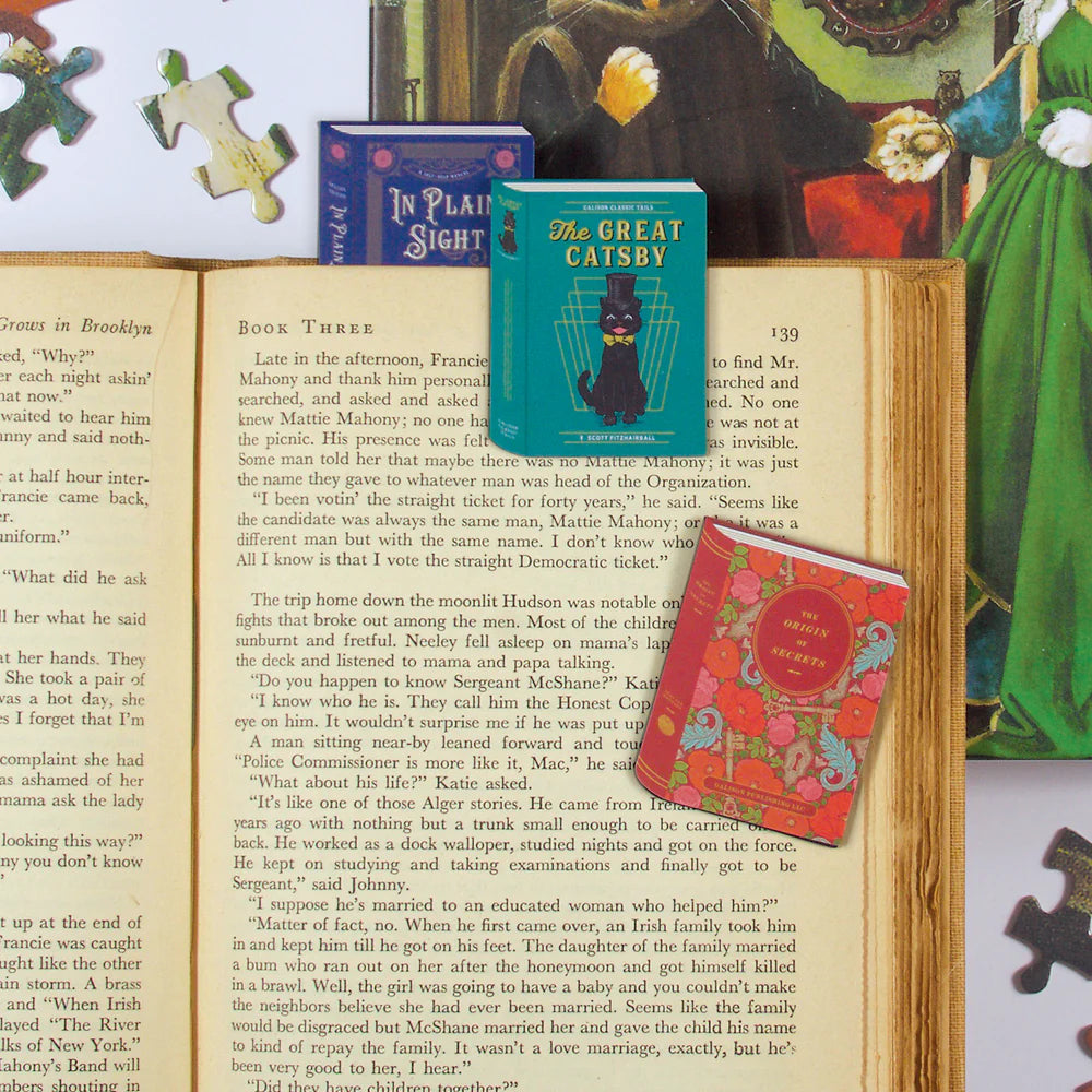 Vintage Book Magnetic Bookmarks (Set of 3)