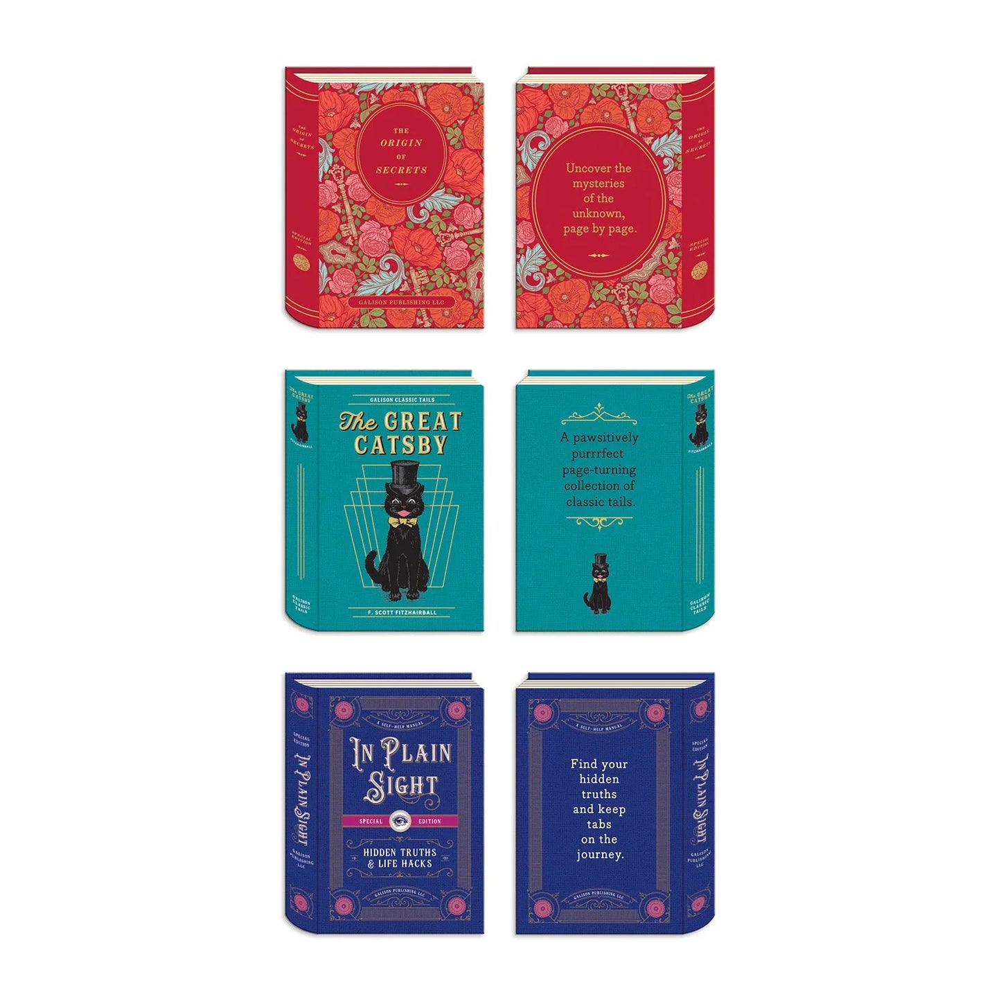 Vintage Book Magnetic Bookmarks (Set of 3)