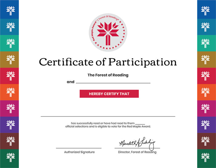Red Maple Certificates (10/Pack)