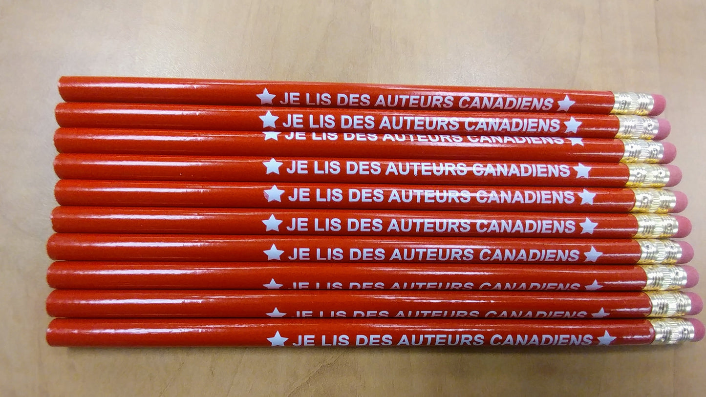 Je lis des auteurs canadiens Pencils 10/Pack
