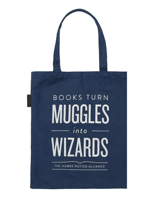 Books Turn Muggles into Wizards Tote Bag