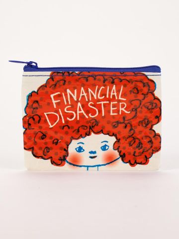 Financial Disaster Coin Purse-Coin Purse-Blue Q-The Library Marketplace