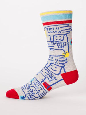 Feminist Looks Like Men's Sock - The Library Marketplace
