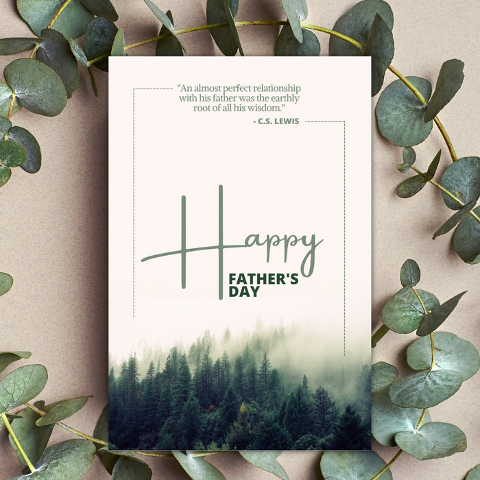 Father's Day Greeting Card - Author Quote