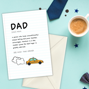 Father's Day Greeting Card - Dictionary Card