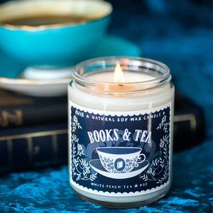 Books and Tea Soy Candle - Book Lover's Soy Candle