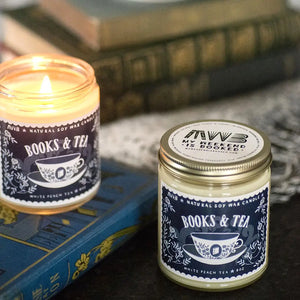 Books and Tea Soy Candle - Book Lover's Soy Candle