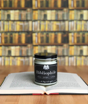 Bibliophile 9oz Literary Glass Soy Candle