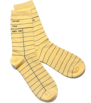 Library Card Socks (Yellow) - The Library Marketplace