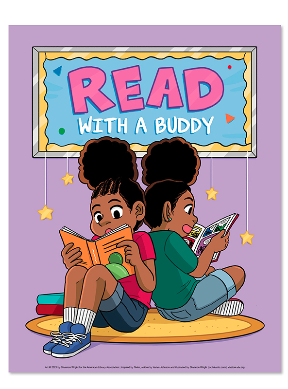 Twins- Read with a Buddy Poster