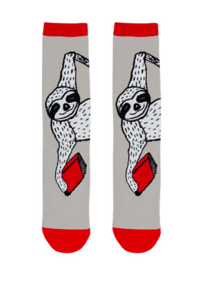 Book sloth socks