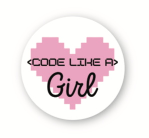 Code Like a Girl Techie Sticker