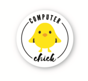 Computer Chick Techie Sticker