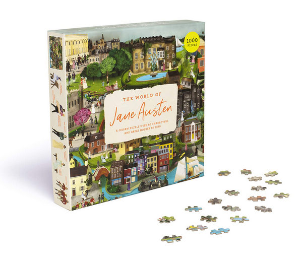 The World of Jane Austen : A Jigsaw Puzzle with 60 Characters and Great Houses to Find