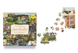 The World of Jane Austen : A Jigsaw Puzzle with 60 Characters and Great Houses to Find