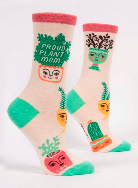 Proud Plant Mom W-Crew Socks