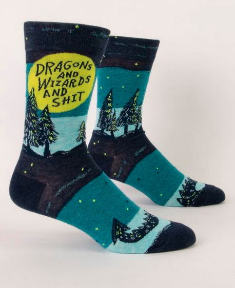 Dragons And Wizards And Shit M-Crew Socks