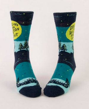 Dragons And Wizards And Shit M-Crew Socks