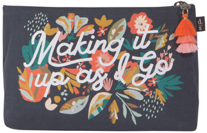 Superbloom Small Linen Cosmetic Bag