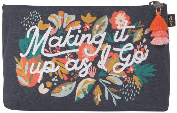 Superbloom Small Linen Cosmetic Bag