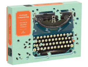 Galison Vintage Typewriter 750 Piece Shaped Jigsaw Puzzle
