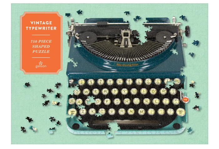 Galison Vintage Typewriter 750 Piece Shaped Jigsaw Puzzle