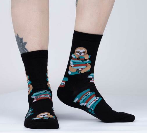 Study Hall Sloth Crew Socks