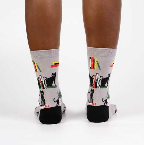 Booked for Meow Crew Socks